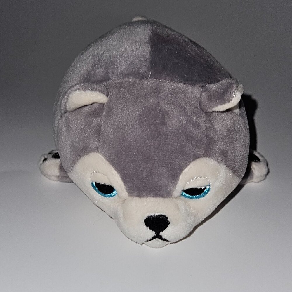Liv Heart Gray White Husky Dog Plush Blue Eyes 4.5" Stuffed Animal Toy Squishy